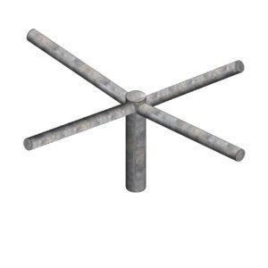 Brazo recto cuadruples 1 metro