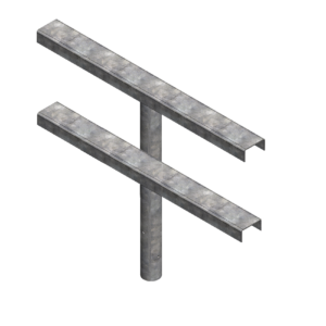 Cruceta doble paralelas 1 metro